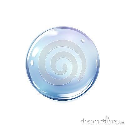 Water bubble . Nature.Aqua.Elegant and stylish Background. Shining blue substance drop. Vector Vector Illustration