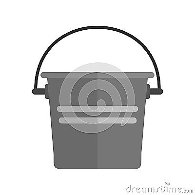 Water Bucket Vector Illustration