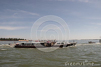 Water bus for transporting people, City of Venice Editorial Stock Photo