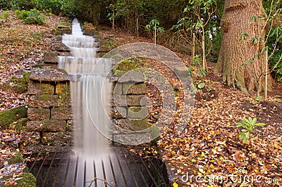 Water Cascade at Chatsworth House Stock Photo