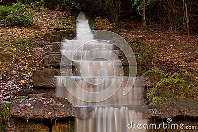 Water Cascade at Chatsworth House Stock Photo