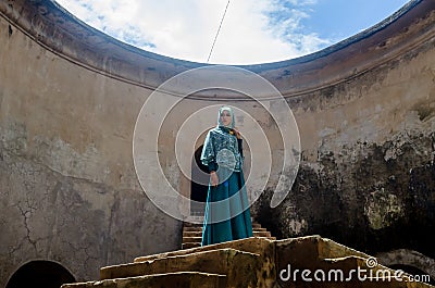 Water castle in yogyakarta jogja tamansari staircase java Stock Photo