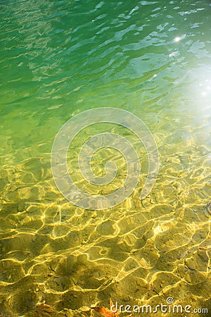 Water caustic ripple background Stock Photo