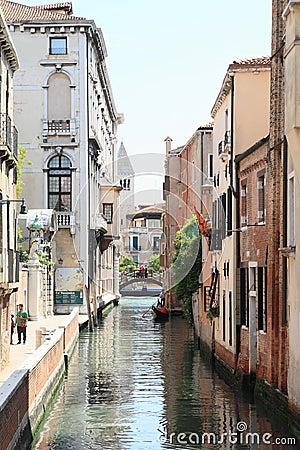 Water channel in Venice Editorial Stock Photo