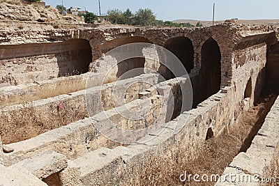 Water cistern in Dara Ancient City, Mardin. Stock Photo