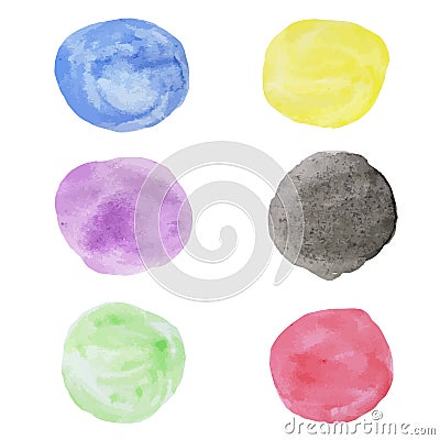 Water color circle Vector Illustration