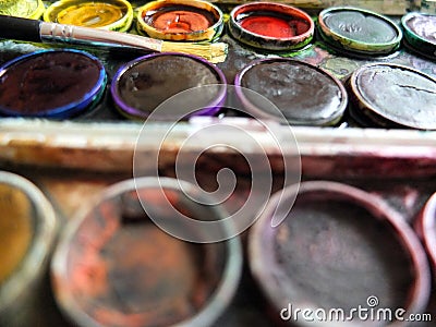 Water color for kids creativity Stock Photo