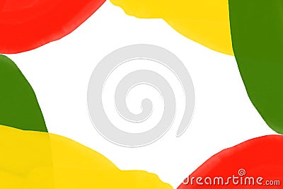 Water colors green yellow red Reggae background Stock Photo