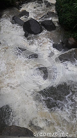  Water comes fast. Widely it flows. Stock Photo