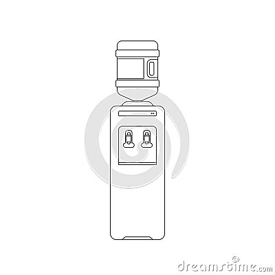 Water cooler line icon Vector Illustration