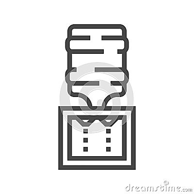 Water Cooler Line Icon Vector Illustration