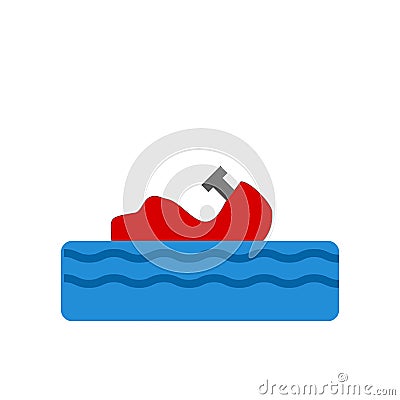 Water craft icon vector sign and symbol isolated on white background, Water craft logo concept Vector Illustration