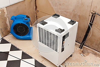 Water damage restoration Stock Photo