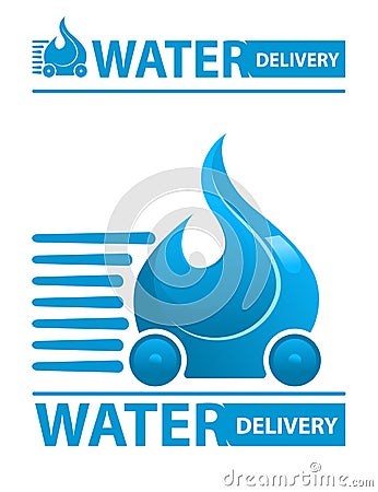 Water delivery icon Vector Illustration