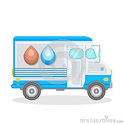 Water Delivery Service Car Vector Illustration Vector Illustration