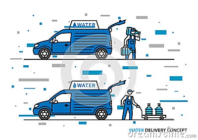 Water delivery vector illustration Vector Illustration