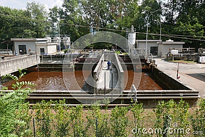 Water depuration plant Stock Photo