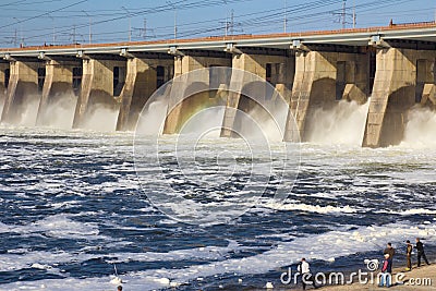 Water discharge Editorial Stock Photo