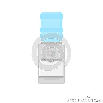 Water dispenser flat design vector illustration. Desktop water cooler vector illustration in flat style. Icon office water machine Vector Illustration