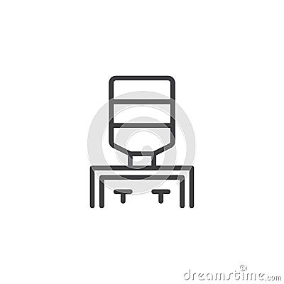 Water dispenser outline icon Vector Illustration