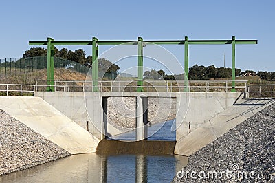 Water diversion canal Stock Photo