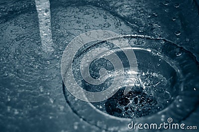 Water drain Stock Photo