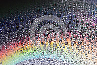 Water drip on Compact disc Stock Photo