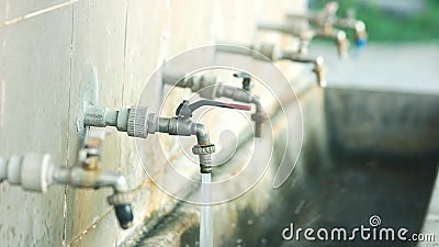 Water Dripping From Outside Taps Stock Footage Video Of Aqua