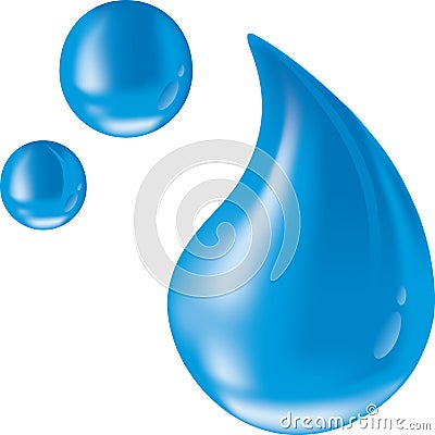 Water drop Cartoon Illustration