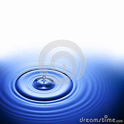 Water Drop Ripples Background Stock Photo