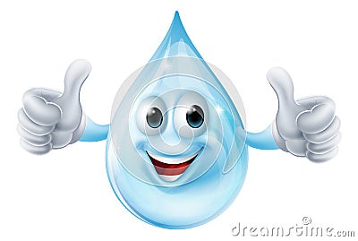 Water drop character Vector Illustration
