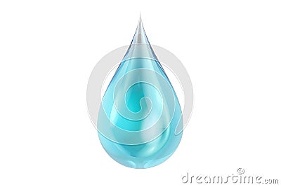 Water drop closeup, 3D rendering Stock Photo
