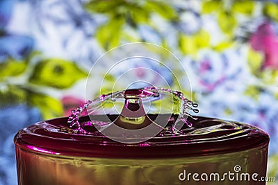 Water drop collision Stock Photo