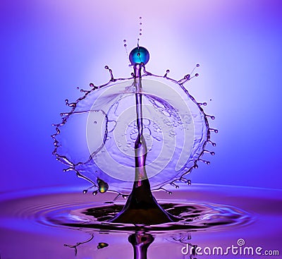 Water drop collision Stock Photo