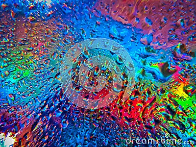 water drop colorful background,beautiful colorful art work and water,Colorful textured background,rainbow colors,rainbow colors Stock Photo