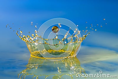 Water-drop crown Stock Photo
