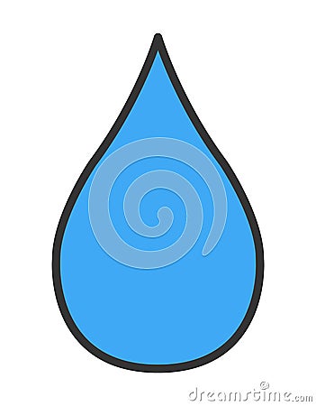 Water drop icon, aque nature symbol. Sign isolated design vector illustration Vector Illustration