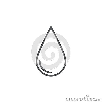 Water drop icon isolated on white background. Vector illustration. Vector Illustration