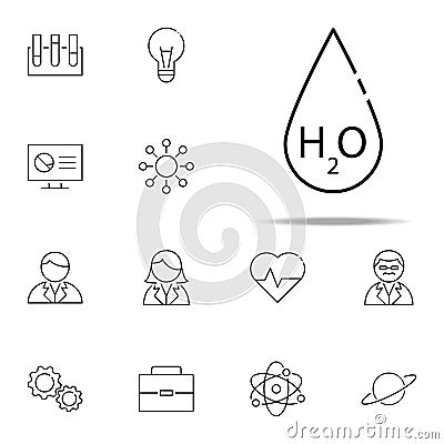 water drop icon. Scientifics study icons universal set for web and mobile Stock Photo