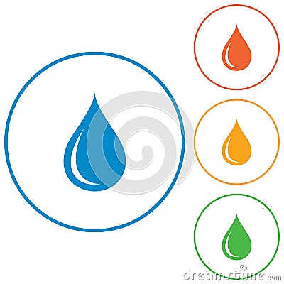 Water drop icon Vector Illustration