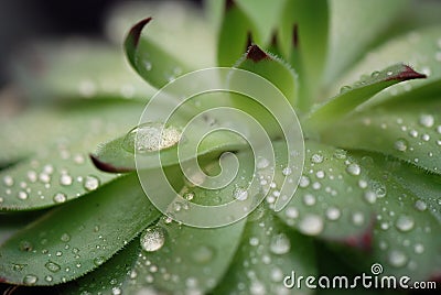 Water drop on the leaves Stock Photo