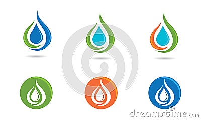 Water Drop Logo Vector Illustration