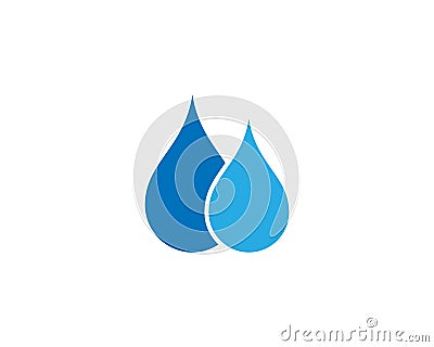 water drop Logo Template vector Cartoon Illustration
