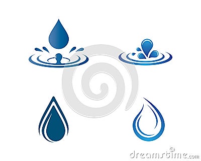 Water drop logo template Vector Illustration
