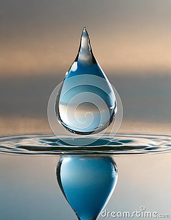 Water drop, macro photo Stock Photo