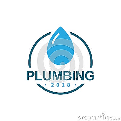 Water drop nature plumbing or gas oil industry logo or icon vector design template Vector Illustration