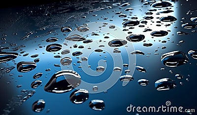 Water Drop Realistic AI Generative Image Stock Photo