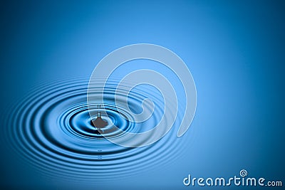 Water Drop Ripples Background Stock Photo
