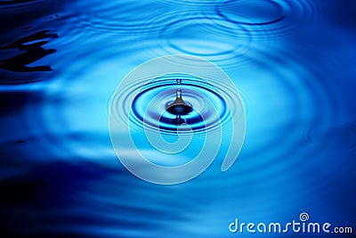 Water Drop Ripples Rain Background Stock Photo