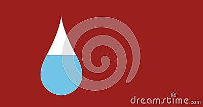 Water Drop Shape on Red Background Stock Video - Video of processing,  complete: 157281135